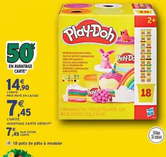Intermarché Express 18 pots de pâte à modeler offre