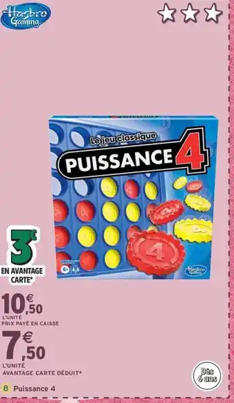 Intermarché Express HASBRO GAMING Puissance 4 offre
