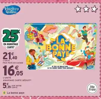 Intermarché Express HASBRO GAMING La bonne paye offre