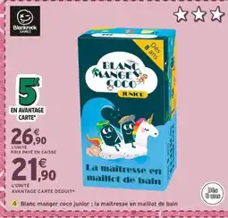 Intermarché Express Blanc manger coco junior : la maitresse en maillot de bain offre