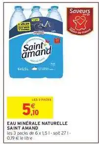 Intermarché Hyper Eau Minérale Naturelle Saint Amand offre