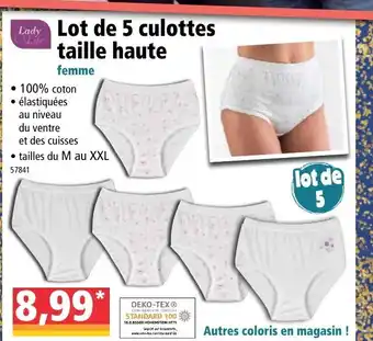 Norma Lot de 5 Culottes offre