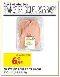 Intermarché Hyper FILETS DE POULET TRANCHÉ offre