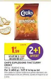 Intermarché Hyper Chips Explosions Thaï Curry Croky offre
