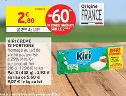 Intermarché Hyper KIRI CRÈME 12 PORTIONS offre