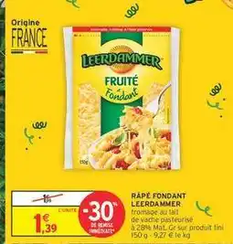 Intermarché Hyper Râpé Fondant Leerdammer offre