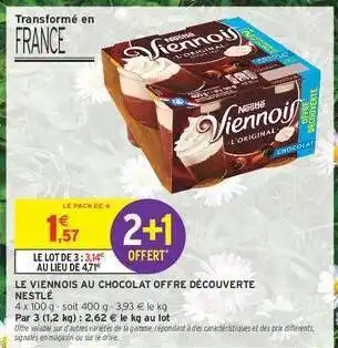 Intermarché Hyper LE VIENNOIS AU CHOCOLAT OFFRE DÉCOUVERTE NESTLÉ offre