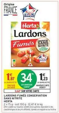 Intermarché Hyper Lardons Fumés Conservation Sans Nitrite offre