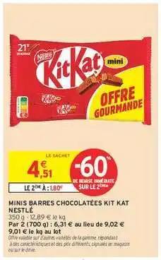 Intermarché Hyper MINIS BARRES CHOCOLATÉES KIT KAT offre