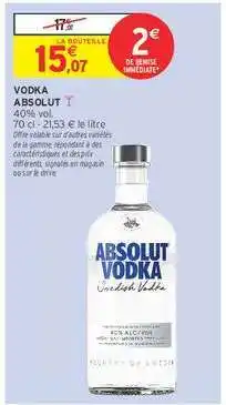 Intermarché Hyper Vodka Absolut offre