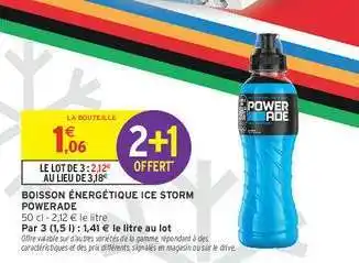 Intermarché Hyper Boisson Énergétique Ice Storm Powerade offre