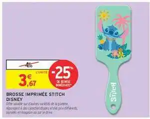 Intermarché Hyper Brosse Imprimée Stitch Disney offre