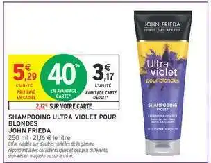 Intermarché Hyper Shampooing Ultra Violet Pour Blondes offre