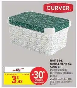 Intermarché Hyper BOÎTE DE RANGEMENT 6L CURVER offre