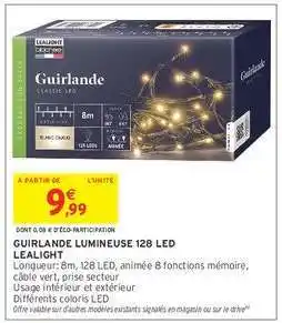 Intermarché Hyper GUIRLANDE LUMINEUSE 128 LED LEALIGHT offre