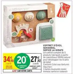 Intermarché Hyper Coffret d'éveil sensoriel Sophie la Girafe offre