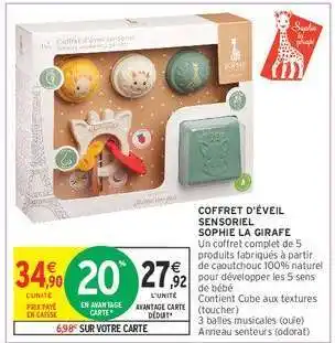 Intermarché Hyper Coffret d'éveil sensoriel Sophie la Girafe offre