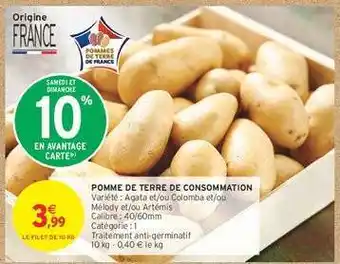 POMME DE TERRE DE CONSOMMATION