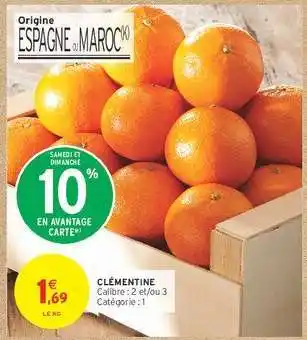 Intermarché CLEMENTINE offre