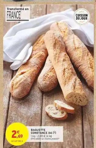 Intermarché BAGUETTE CONSTANCE X4 offre