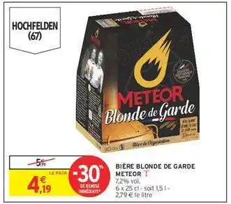 Intermarché BIÈRE BLONDE DE GARDE 'METEOR' offre