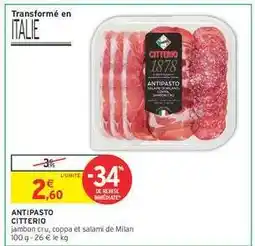 Intermarché Antipasto CITTERIO offre