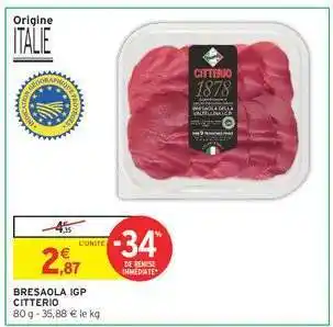 Intermarché BRESAOLA IGP CITTERIO offre