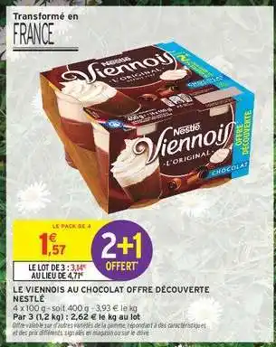 Intermarché LE VIENNOIS AU CHOCOLAT OFFRE DÉCOUVERTE NESTLÉ offre