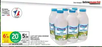 Intermarché LAIT UHT DEMI ÉCRÉMÉ BOUTEILLE PÂTURAGES offre
