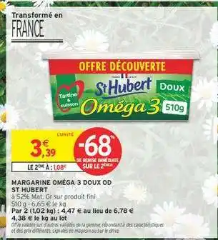 Intermarché MARGARINE OMÉGA 3 DOUX OD offre