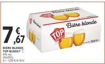 Intermarché BIÈRE BLONDE TOP BUDGET offre