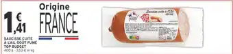 Intermarché SAUCISSE CUITE À L'AIL GOÛT FUMÉ TOP BUDGET offre
