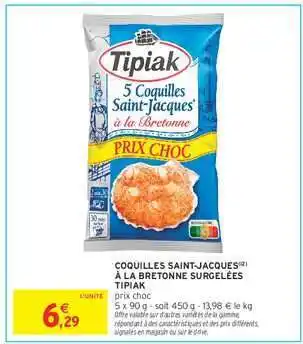 Intermarché Coquilles Saint-Jacques À La Bretonne Surgelées Tipiak offre