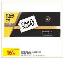 Intermarché Café Moulu Classique Carte Noire offre