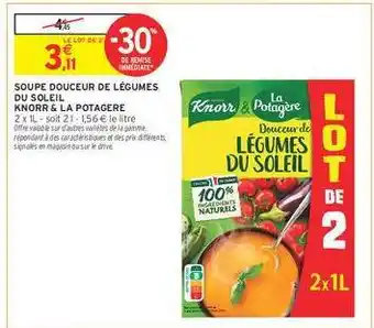 Intermarché SOUPE DOUCEUR DE LÉGUMES DU SOLEIL offre