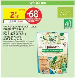 Intermarché SACHET EXPRESS LENTILLES FAÇON PETIT SALÉ offre