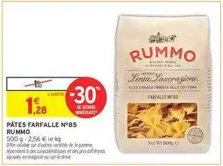 Intermarché Pâtes Farfalle N°85 Rummo offre