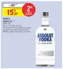 Intermarché Vodka Absolut offre