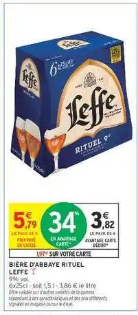 Intermarché Bière d'Abbaye Rituel Leffe offre
