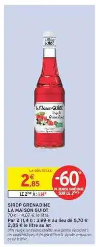 Intermarché Sirop Grenadine offre