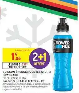 Intermarché Boisson Énergétique Ice Storm Powerade offre