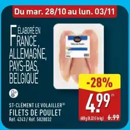 ALDI ST-CLÉMENT LE VOLAILLER FILETS DE POULET offre
