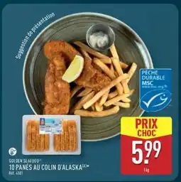 ALDI 10 panés au colin d'Alaska offre