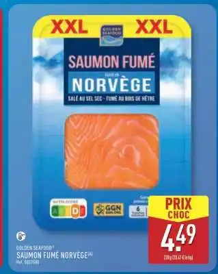 ALDI GOLDEN SEAFOOD SAUMON FUMÉ NORVÈGE offre