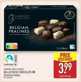 ALDI GOURMET FINEST CUISINE BALLOTIN DE CHOCOLATS offre