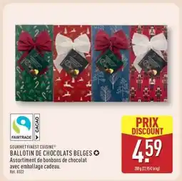 ALDI GOURMET FINEST CUISINE BALLON DE CHOCOLATS BELGES offre