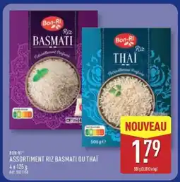 ALDI BON-RI ASSORTIMENT RIZ BASMATI OU THAÏ offre