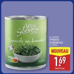 ALDI All Seasons Épinards en branches offre