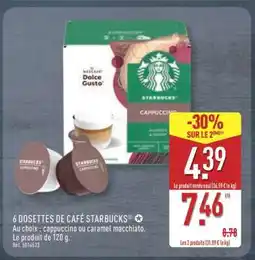 ALDI 6 Dosettes de Café Starbucks offre