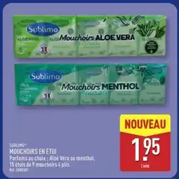 ALDI SUBLIMO MOUCHOIRS EN ÉTUI offre